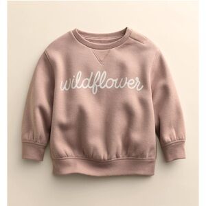 Little Co. by Lauren Conrad Pink Wildflower Crewneck Sweatshirt Size 3 Months